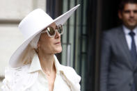 <p>Celine Dion leaves her hotel in Paris, France, on July 12, 2017. (Photo by Mehdi Taamallah/NurPhoto via Getty Images)</p> 