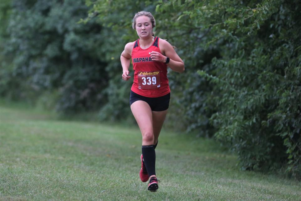 Wapahani's Kendyl Thrasher placed third in the Delaware County cross country meet at Cowan High School on Tuesday, Sept. 6, 2022.