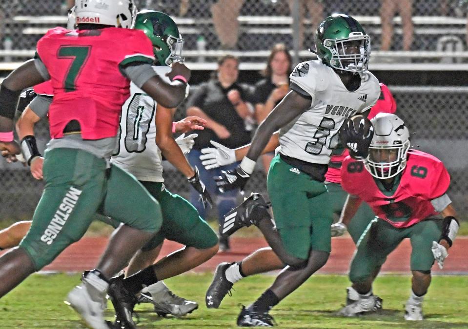Alvin Johnson reached the end zone 11 times on the ground last year for Venice High.