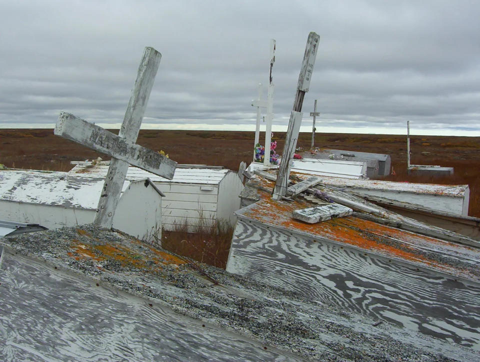 In Kongiganak, Alaska, residents had to stop burying their dead in the oldest part of the cemetery because it was sinking as permafrost melted into watery swamp. Digging new graves was making it worse, reported KYUK, an NPR affiliate in Alaska's Yukon-Kuskokwim Delta.