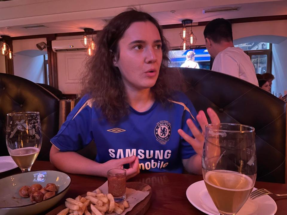 Chelsea fan Yulia (Kim Sengupta)