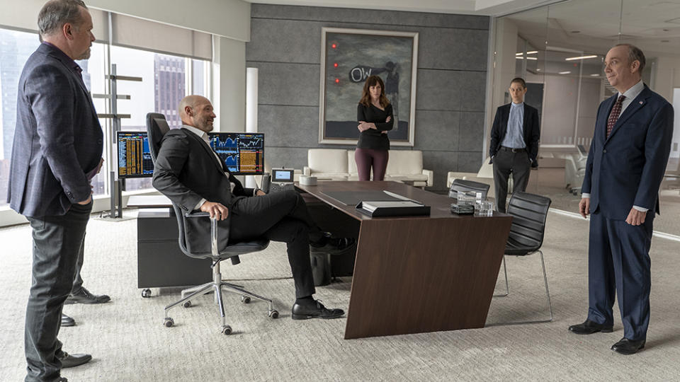 On Billions, David Lynch’s Broken Heart hangs in Mike Price’s office.