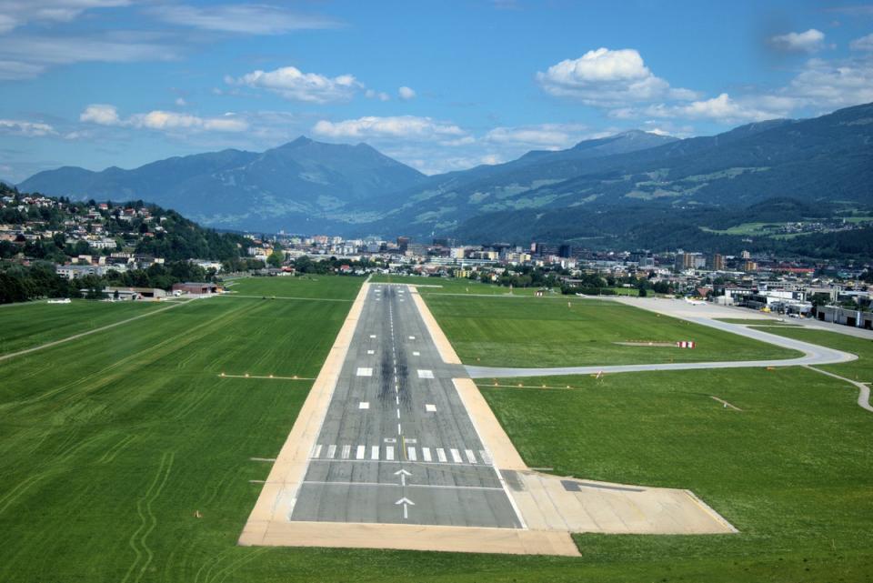 Few airports in Europe are set in as stunning a location as Innsbruck (Getty)