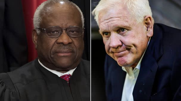 PHOTO: Clarence Thomas and Harlan Crow (Getty Images)