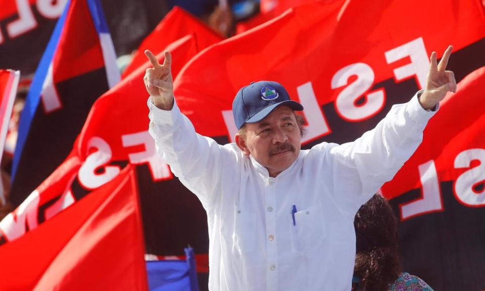 <span class="element-image__caption">Nicaragua’s President Daniel Ortega arrives for an event to mark the 39th anniversary of the Sandinista victory over President Somoza in Managua, Nicaragua July 19, 2018. REUTERS/Oswaldo Rivas TPX IMAGES OF THE DAY</span> <span class="element-image__credit">Photograph: Oswaldo Rivas/Reuters</span>