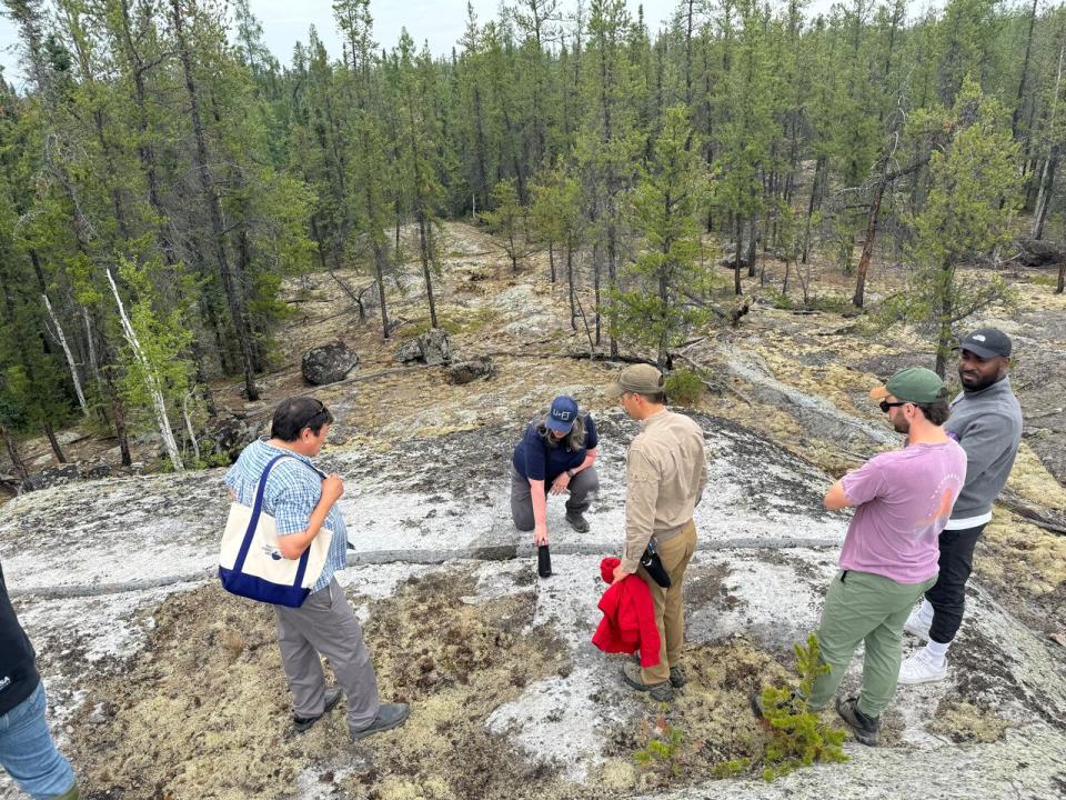  Li-FT chief sustainability officer, April Hayward leading a tour at a lithium exploration site