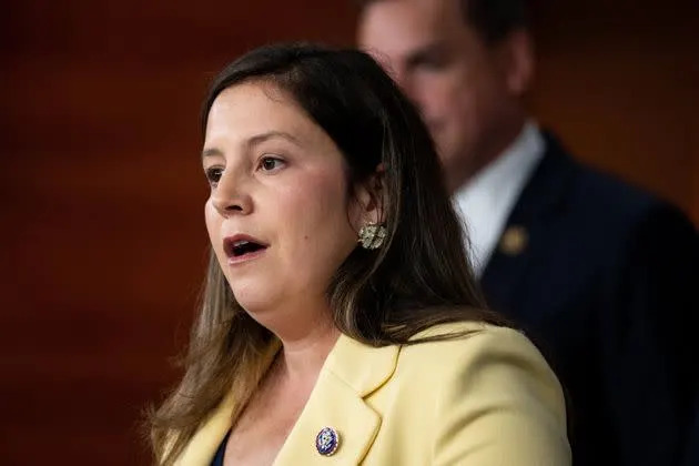 Republican Conference Chair Elise Stefanik (R-N.Y.) endorsed Carl Paladino's bid for a Buffalo-area congressional seat. (Photo: Bill Clark via Getty Images)