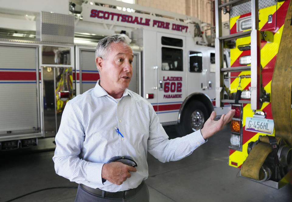 Scottsdale Fire Chief Tom Shannon speaks about the fire department's effort to understand and reduce the crews' exposure to PFAS.