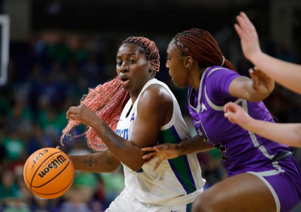 The FGCU womenÕs basketball team defeated the University of Central Arkansas on Saturday March 16, 2024 to win the Atlantic Sun Conference championship game. The final score was 76-47.