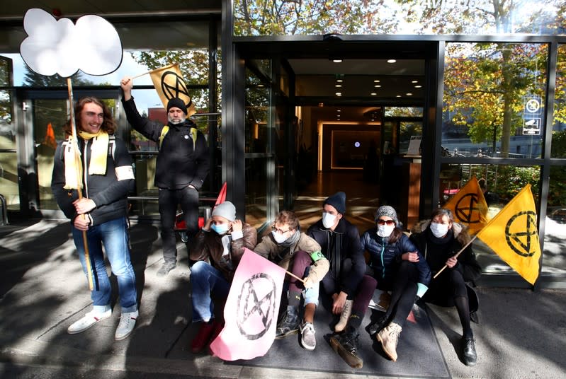 Extinction Rebellion protest at the Geneva Airport