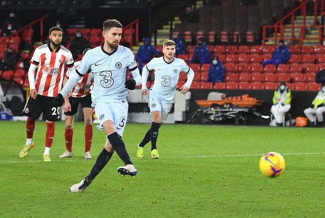 Jorginho scores Chelsea's winner at Sheffield United