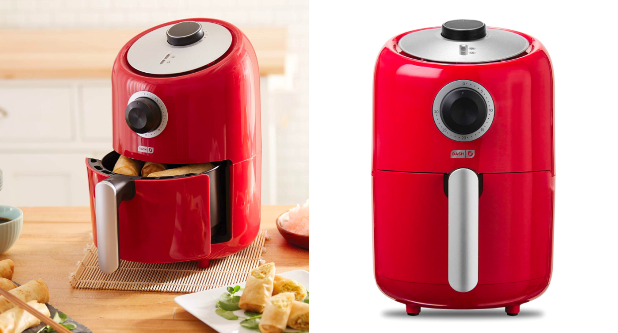 Shop the Dash Compact Air Fryer on sale for just $34. Images via Amazon.