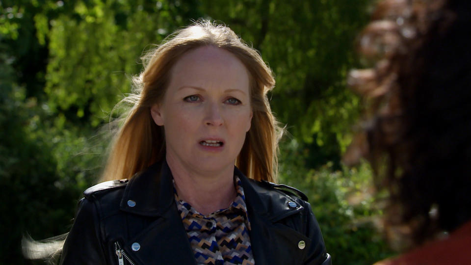 FROM ITV

STRICT EMBARGO
Print media - No Use Before Tuesday 12th July 2022
Online Media - No Use Before 0700hrs Tuesday 12th July 2022

Emmerdale - Ep 942021

Thursday 21st July 2022

Drunken Vanessa Woodfield [MICHELLE HARDWICK] stumbles home to find Suzy waiting for her does it mean things are back on? 

Picture contact - David.crook@itv.com

Photographer - Mark Bruce

This photograph is (C) ITV Plc and can only be reproduced for editorial purposes directly in connection with the programme or event mentioned above, or ITV plc. Once made available by ITV plc Picture Desk, this photograph can be reproduced once only up until the transmission [TX] date and no reproduction fee will be charged. Any subsequent usage may incur a fee. This photograph must not be manipulated [excluding basic cropping] in a manner which alters the visual appearance of the person photographed deemed detrimental or inappropriate by ITV plc Picture Desk. This photograph must not be syndicated to any other company, publication or website, or permanently archived, without the express written permission of ITV Picture Desk. Full Terms and conditions are available on  www.itv.com/presscentre/itvpictures/terms
