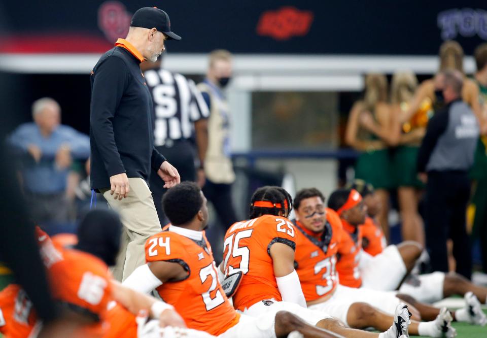 Oklahoma State defensive coordinator Jim Knowles and his defense will face a balanced Notre Dame offensive attack in the Fiesta Bowl on Jan. 1.