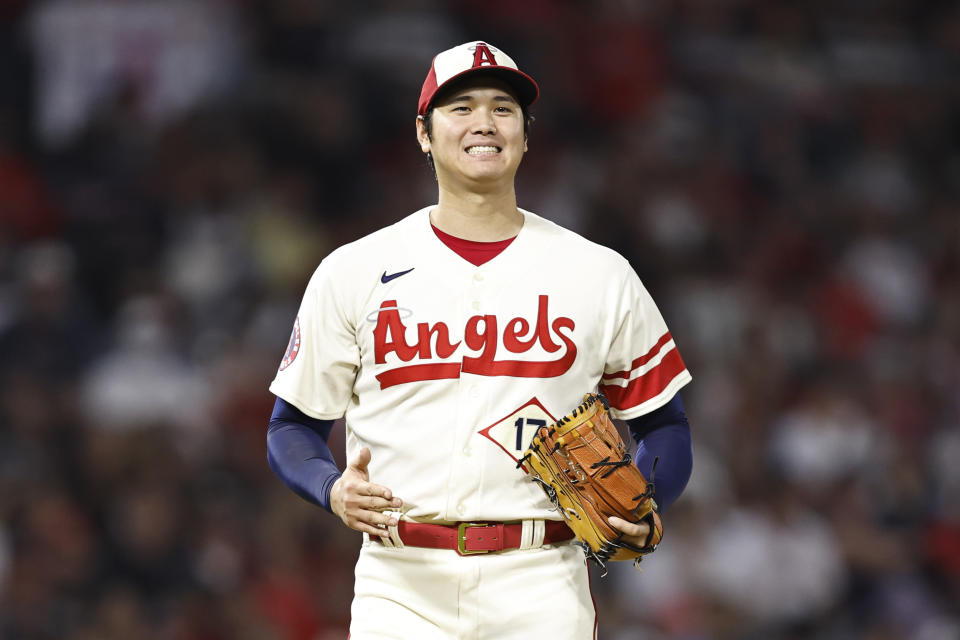 Shuhei Ohtani ist erneut ein All-Star als Pitcher und Schlagmann.  (Michael Owens/Getty Images)