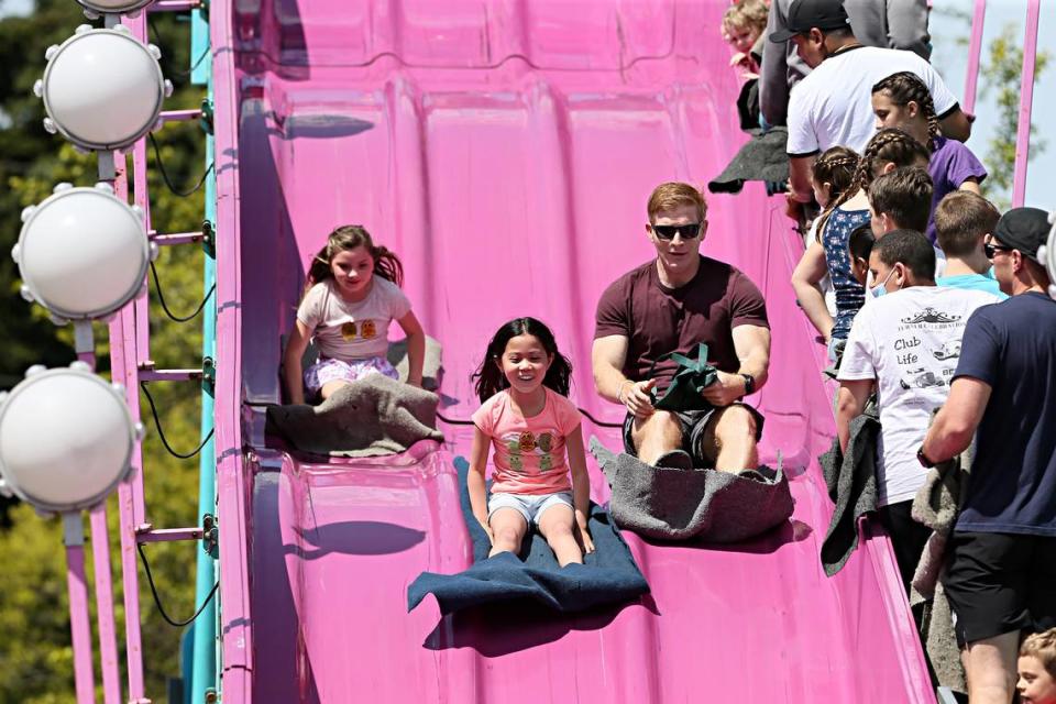 The giant slide is a perennial highlight of the Lacey Spring Fun Fair, happening May 21 and 22.