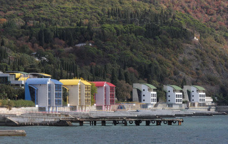 A general view of the Morskoi camp, part of the Artek International Children's Centre, located near the city of Yalta, Crimea October 22, 2009. Picture taken October 22, 2009. REUTERS/Pavel Rebrov