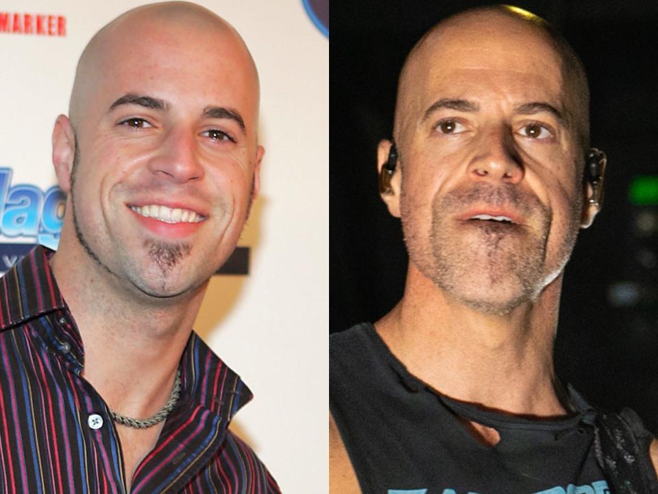 chris daughtry during his american idol run and performing in 2022