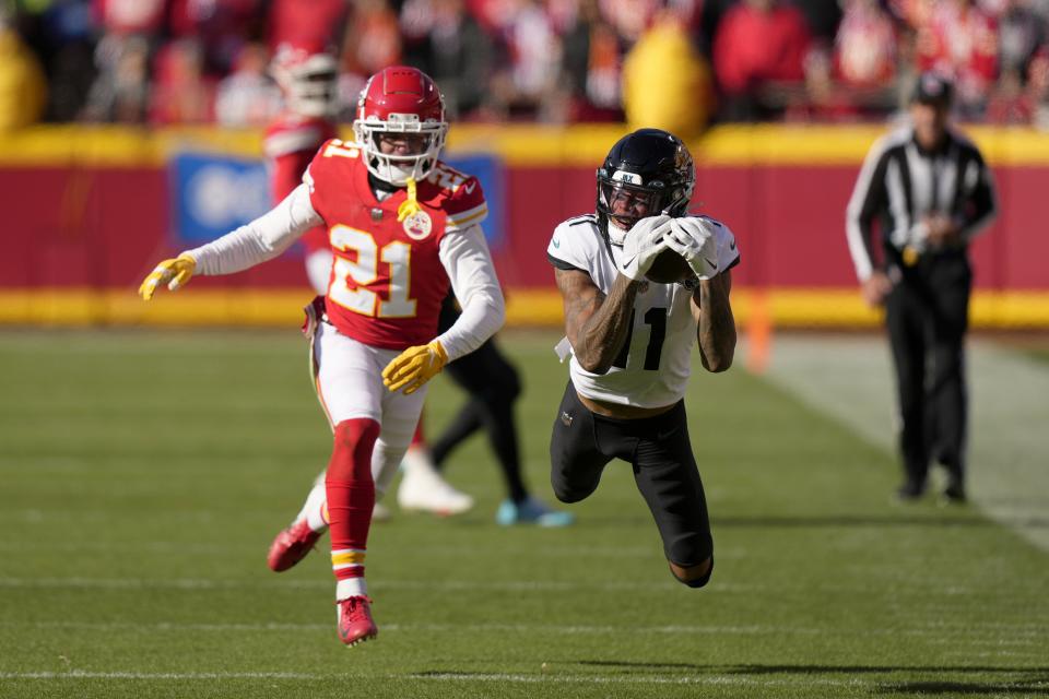 The Jacksonville Jaguars vs. Kansas City Chiefs NFL playoff game can be seen on NBC.