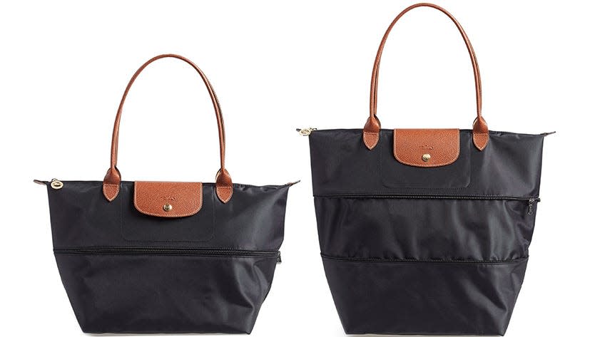 This Longchamp can expand to a larger size to suit your needs.