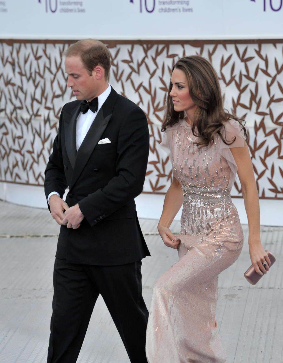 LONDON, UNITED KINGDOM - JUNE 09: Prince William, Duke of Cambridge and Catherine, Duchess of Cambridge attend the 10th Annual ARK gala dinner at Kensington Palace on June 9, 2011 in London, England. (Photo by Nick Harvey/WireImage)