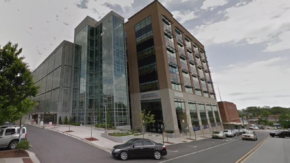 Buncombe County Public Health building on Coxe Avenue