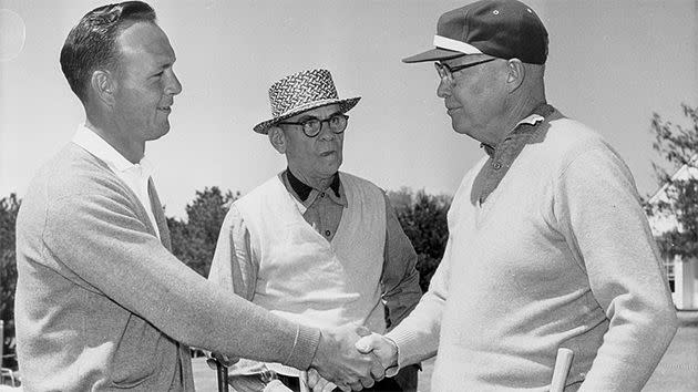 Palmer with US President Dwight D. Eisenhower in 1960. Pic: Getty