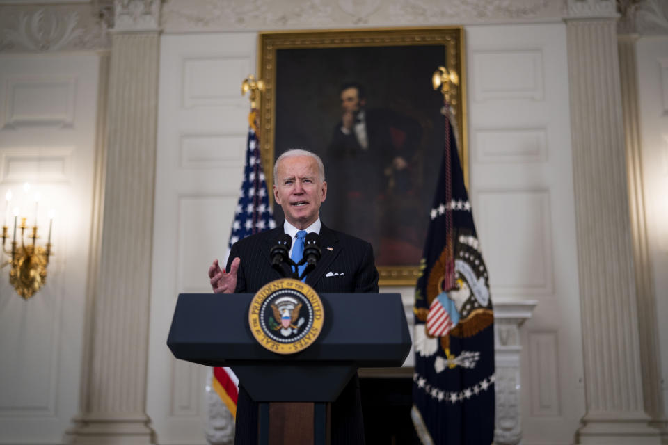 President <a href="https://www.huffpost.com/news/topic/joe-biden" target="_blank" rel="noopener noreferrer">Joe Biden</a> will sign an executive order Monday to evaluate the current policy guidelines for <a href="https://www.huffpost.com/topic/title-ix">Title IX</a>, the federal civil rights law that upholds gender equity in education.  (Photo: Getty Images)