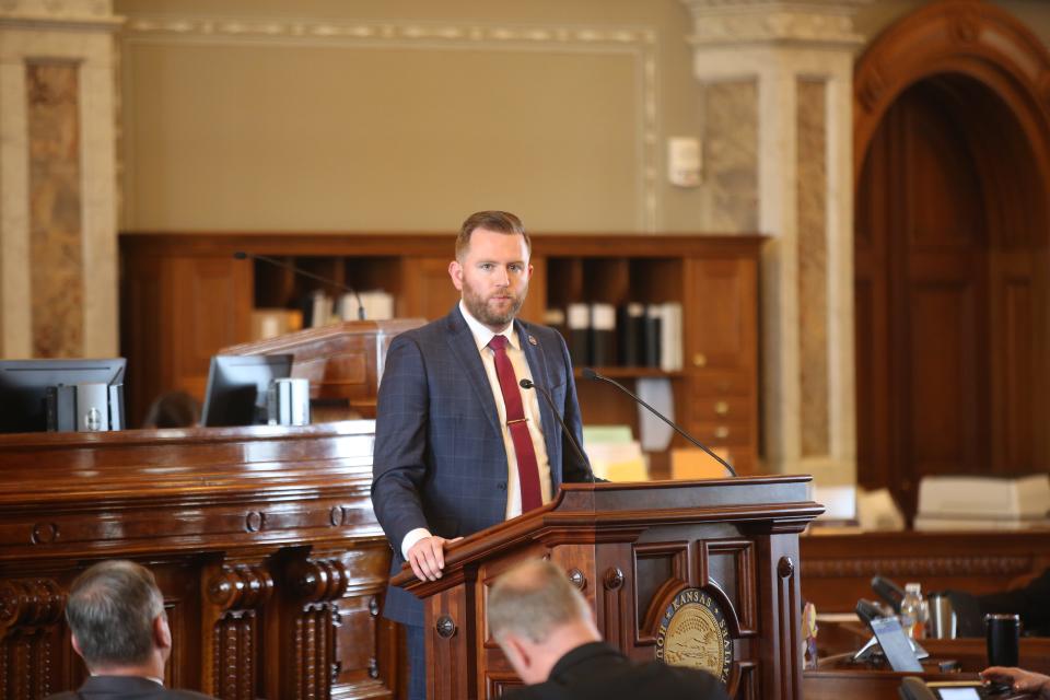 Rep. Brandon Woodard, D-Lenexa, made a motion to pull a bill out of committee that would have changed state laws that don't recognize same-sex marriages.