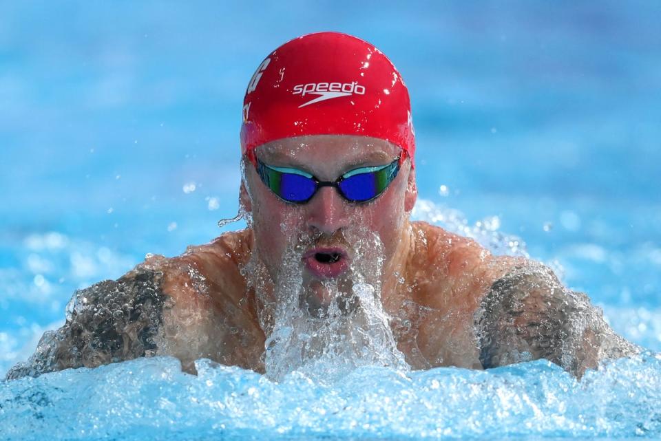 Adam Peaty of Team England competes in the Men’s 50m Breaststroke Semi-Fina (Getty Images)