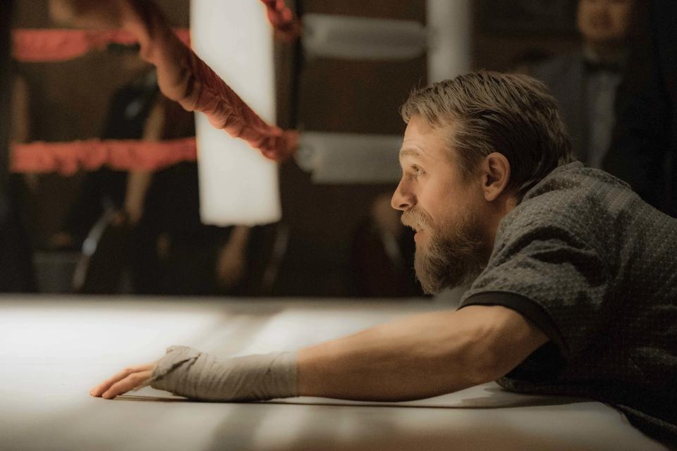 This image released by Paramount Pictures shows Charlie Hunnam in a scene from "Jungleland." (Claire Folger/Paramount Pictures via AP)