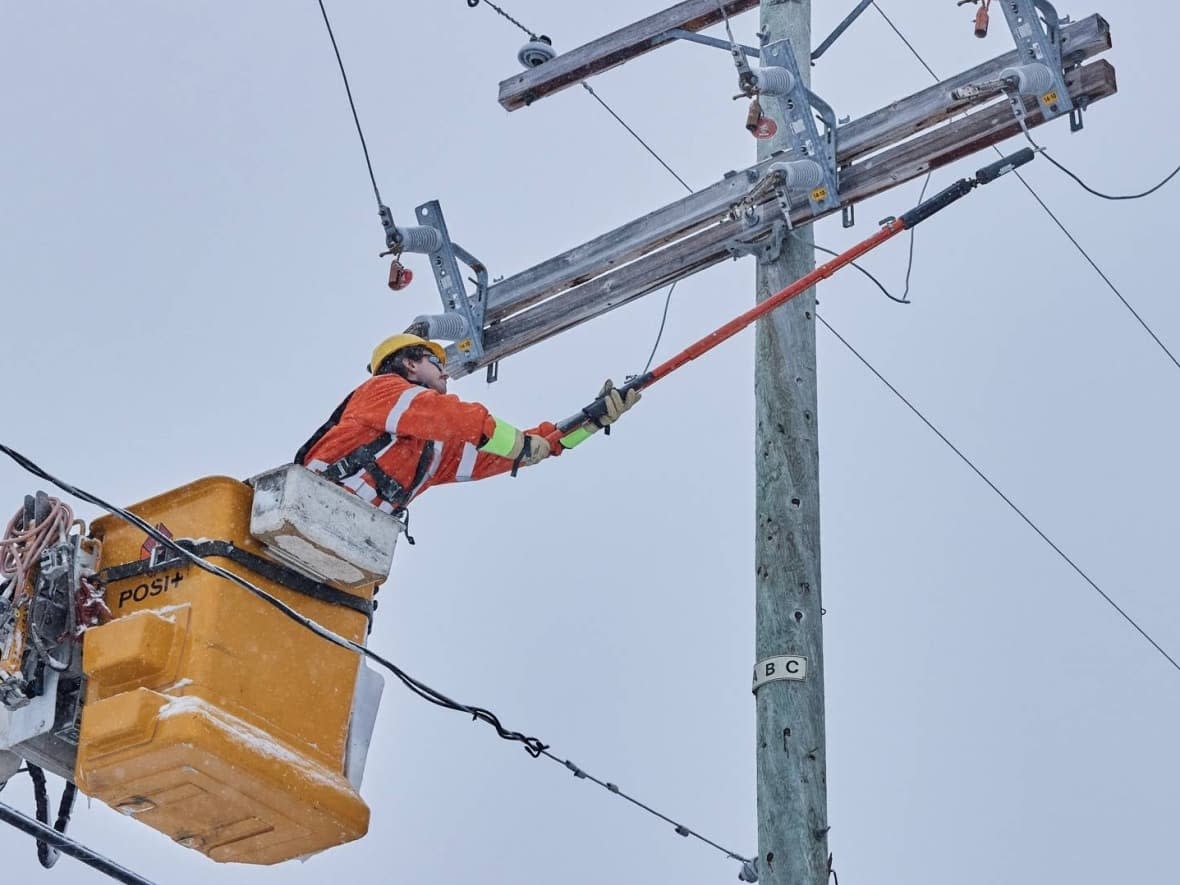 Hydro-Québec reported more than 400 service interruptions in the Quebec City region Tuesday afternoon.  (Submitted by Hydro-Québec - image credit)