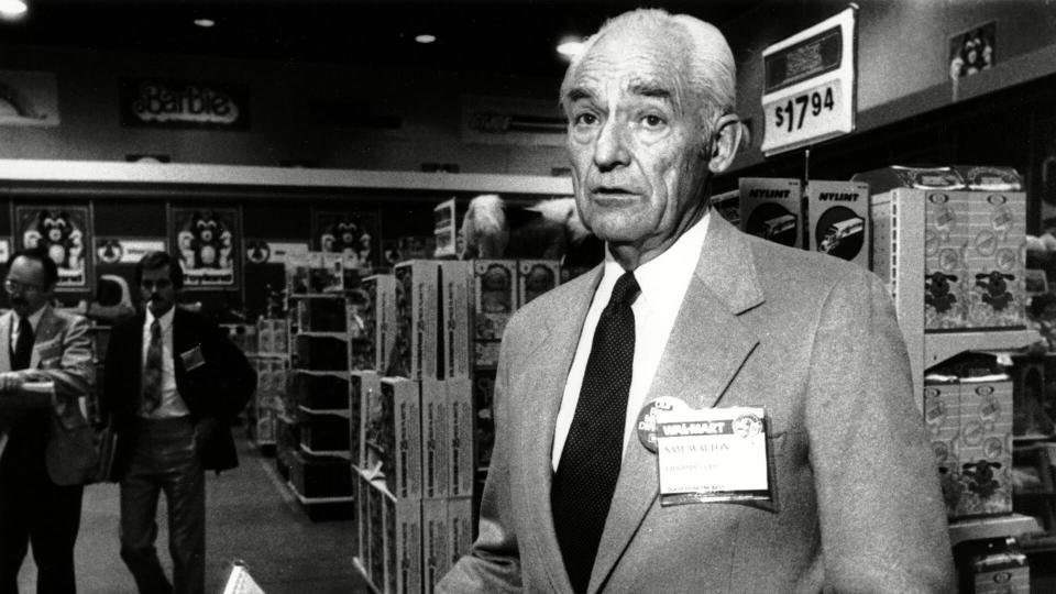 Photo by DANNY JOHNSTON/AP/REX/Shutterstock (6574737a)SAM WALTON WAL-MART A 1984 photo of Sam Walton, 67, of Bentonville, Ark.