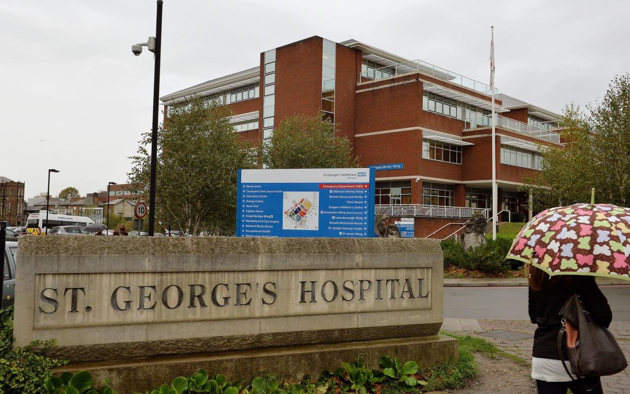 St George's Hospital in south London - John Stillwell/PA Wire