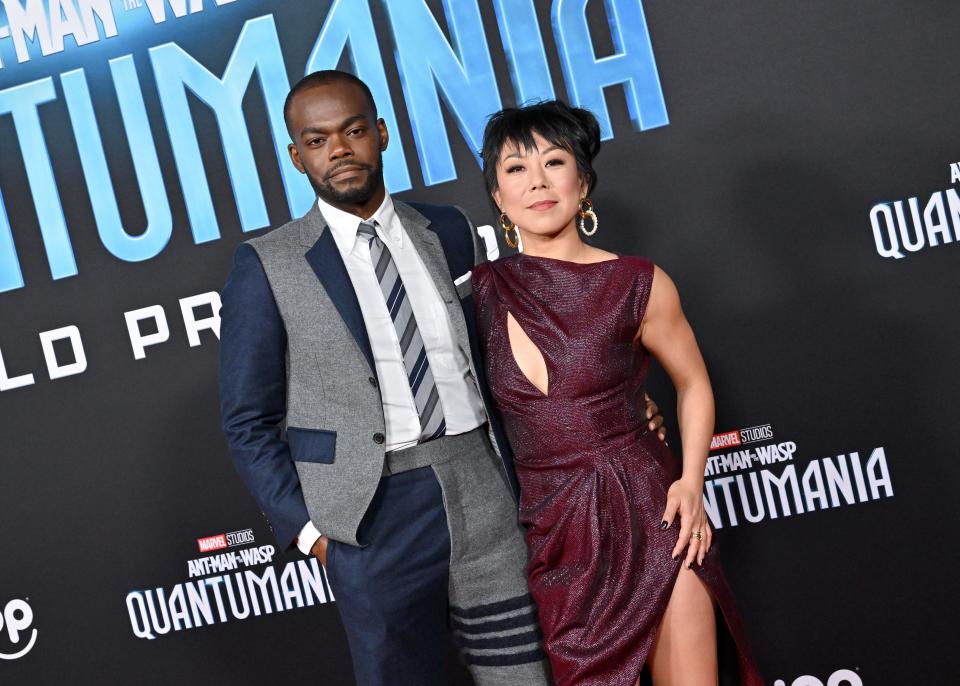 William Jackson Harper and Ali Ahn attend Marvel Studios' “Ant-Man and The Wasp: Quantumania" at Regency Village Theatre on February 06, 2023 in Los Angeles, California.