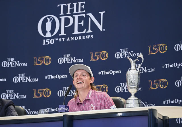 Cam Smith smiles after winning The Open.