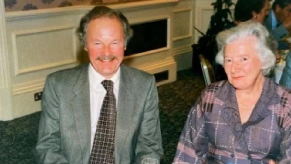 George and Frances Phelon sitting in a function room