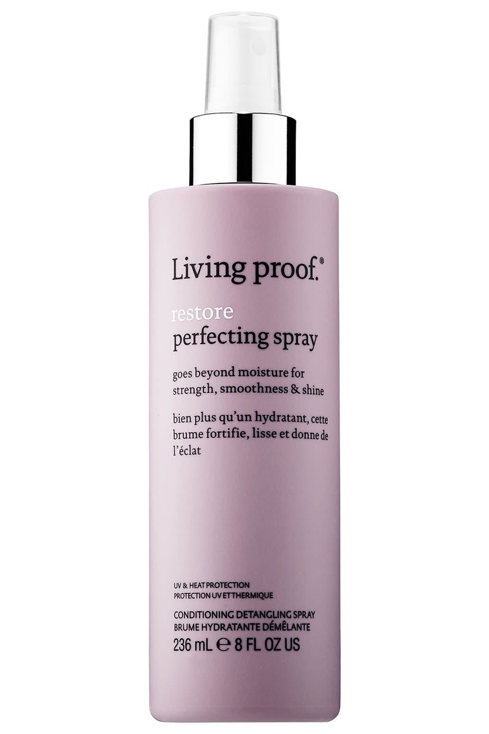 <p><strong>Best for: An all-rounder </strong></p><p>If your hair is kinda damaged, kinda dry, kinda frizzy and kinda dull, well, Living Proof's Restore Perfecting Spray is for you. </p><p>The detangling mist ticks every box when it comes to hair prep and protection, the formula defends against temps up to 205°C whilst moisturising, nourishing, smoothing and shine-boosting. </p><p><strong>Price:</strong> from £10</p><p><a class="link " href="https://www.feelunique.com/p/Living-Proof-Restore-Perfecting-Spray-50ml" rel="nofollow noopener" target="_blank" data-ylk="slk:buy now;elm:context_link;itc:0;sec:content-canvas">buy now</a><br></p>