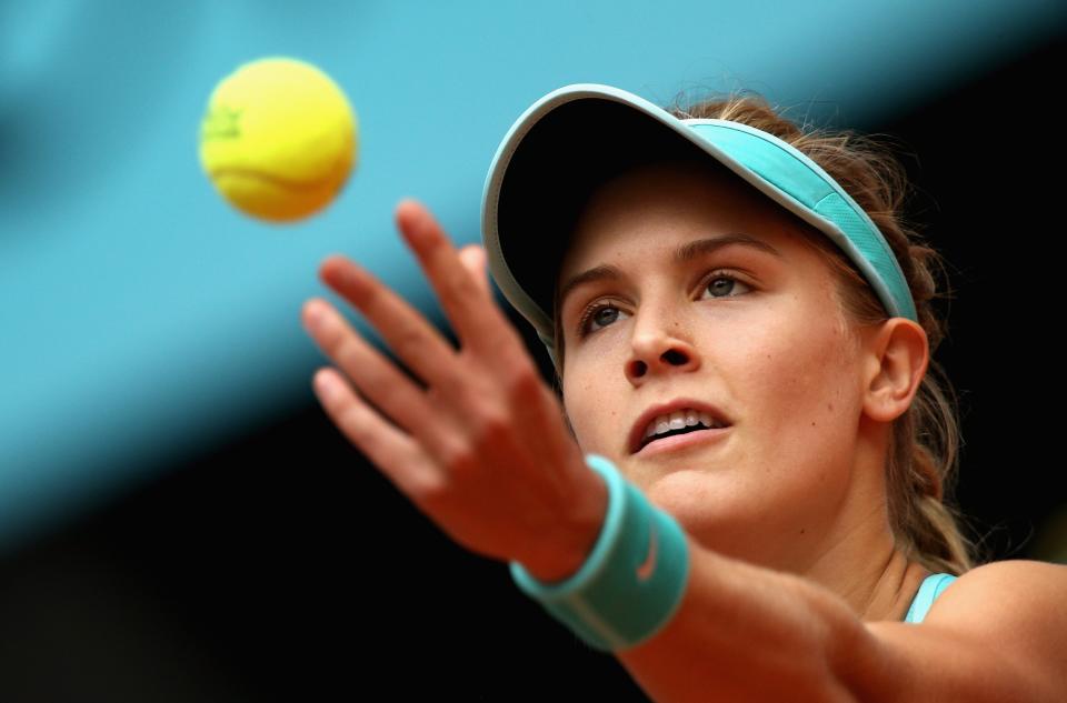 Up 6-0, 3-1 against Barbora Strycova, Bouchard loses in three sets. (Photo by Clive Brunskill/Getty Images)