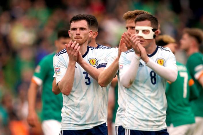 Scotland were left facing up to a heavy defeat (Brian Lawless/PA). (PA Wire)