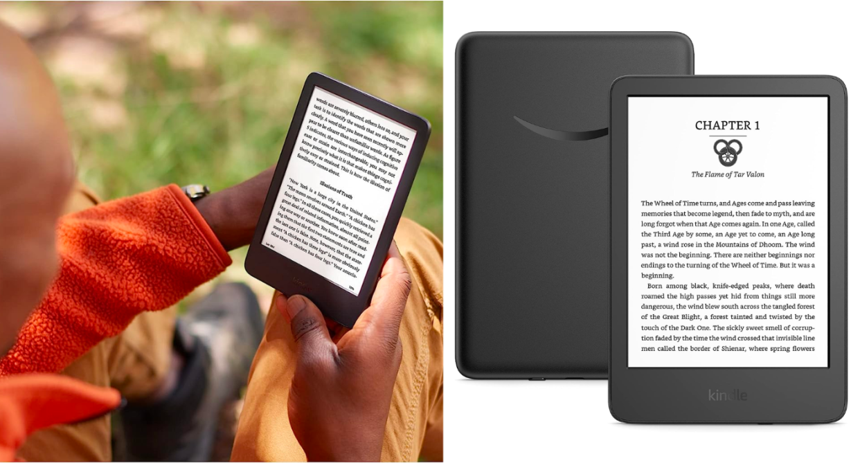 Save 27 per cent on the Kindle 2022 release e-reader. Images via Amazon.