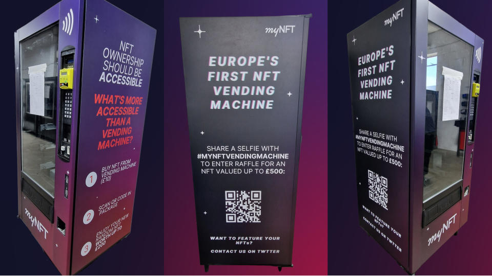 MyNFT will exhibit Europe’s first physical NFT vending machine at the NFT.London conference next week.