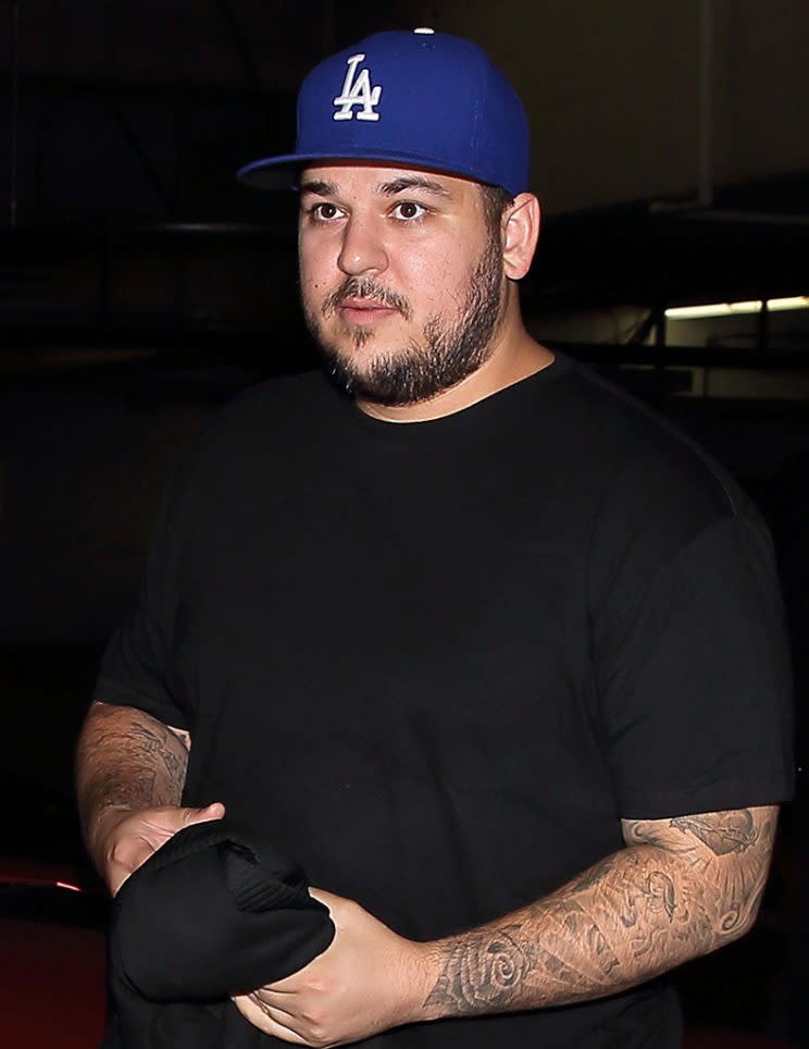 Rob Kardashian is dealing wrestling with his health issues again. (Photo: AKM-GSI)