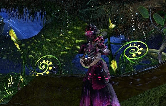 Sylvari playing harp