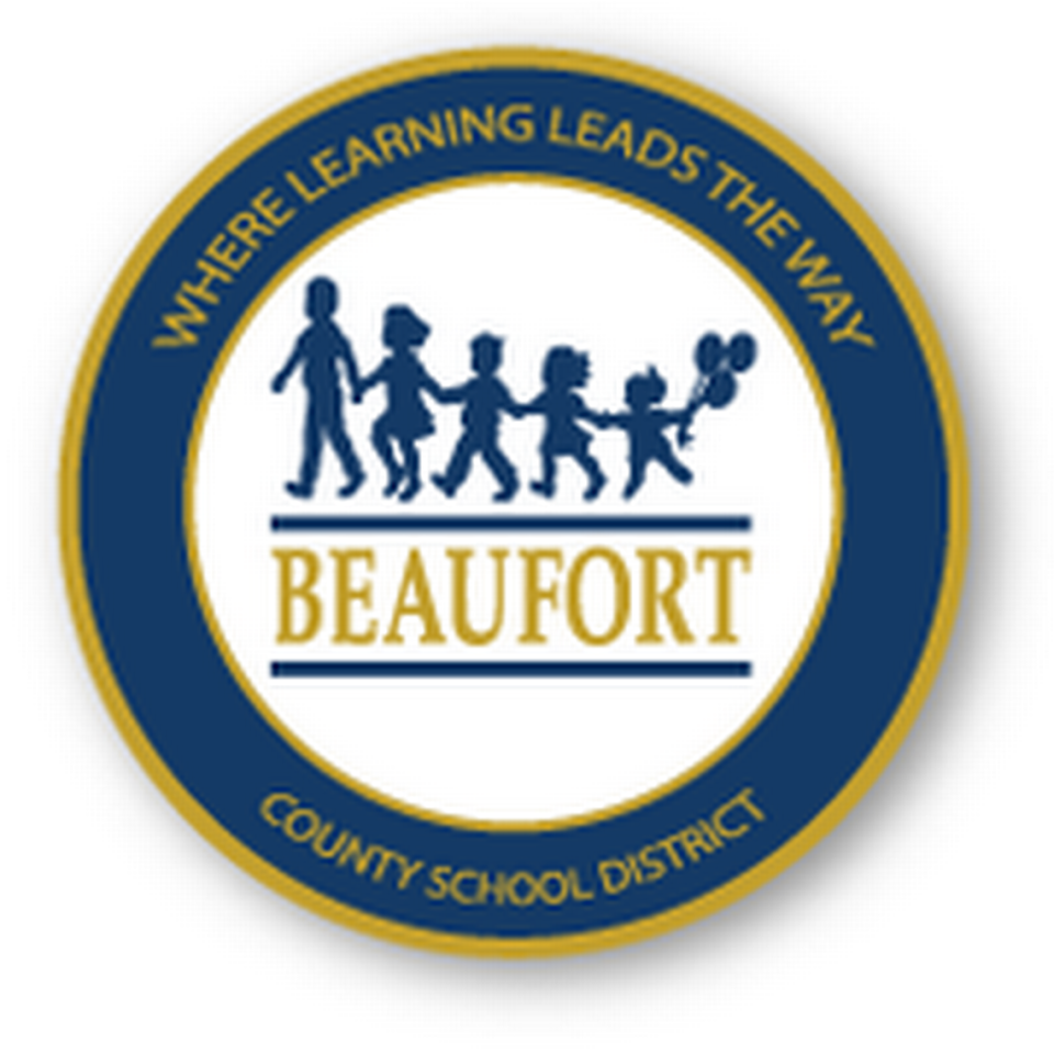 The former Beaufort County School District logo had yellow text on a blue background, which can be difficult for people with certain types of colorblindness to see.
