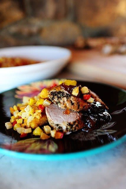 Herb Roasted Pork Tenderloin With Preserves