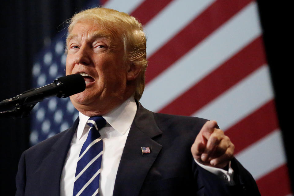 President-elect Donald Trump speaks at the USA Thank You Tour event at the Wisconsin State Fair Exposition Center in West Allis, Wisconsin, on Dec.&nbsp;13, 2016.