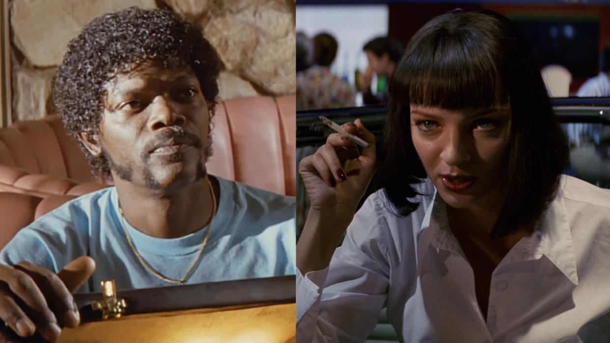  Sam Jackson and Uma Thurman star in 1994 cult classic Pulp Fiction. 