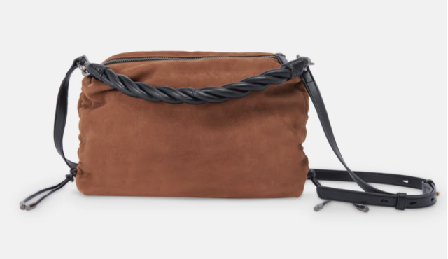 Shila Crossbody Bag in Saddle Suede