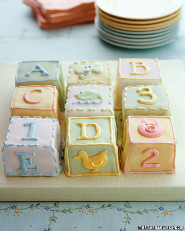 Baby Block Cakes